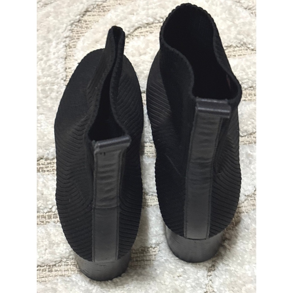 Everlane Glove Boot ReKnit Black Ribbed Knit Block Heel Ankle Boots Womens 10 - Picture 2 of 7
